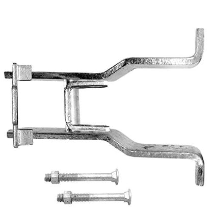 Jake Sales 2-1/2 Inch Chain Link Fence Single Gate Fulcrum Latch. Fits 1-5/8inches or 1-7/8inches Gate Frame. Latches to 2-1/2inches Post. Galvanized for Corrosion Protection. - size: 2-1/2 Inch