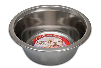 Loving Pets Standard Stainless Dish, Dog Bowl, 1 Pint - color: Stainless, size: Pint