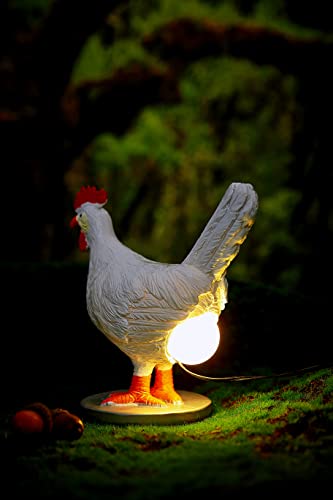 3D LED Hen Night Light with USB, Resin Egg Lamp in Gift Box, Funny Chicken Table Lamp for Easter, Christmas, Birthdays