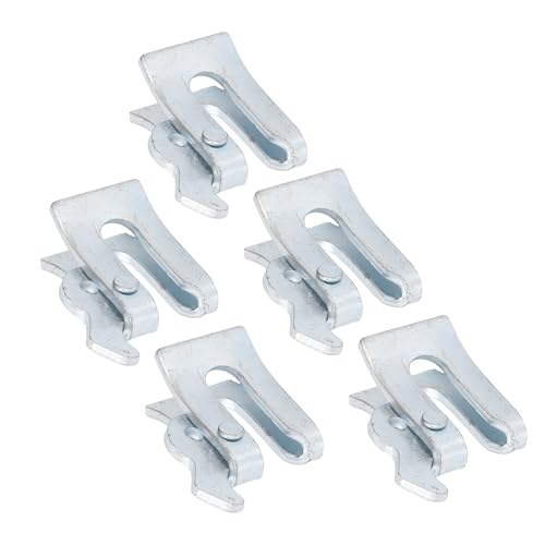 Pig Fence Latch, 5 Sets Galvanized Steel Plate Door Lock for Farrowing Bed Nursery Bed, with L Lock for Sturdy Secure Enclosure (Wall Thickness 4.5mm)