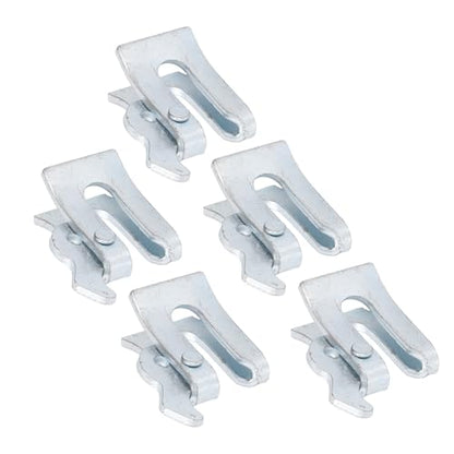 Pig Fence Latch, 5 Sets Galvanized Steel Plate Door Lock for Farrowing Bed Nursery Bed, with L Lock for Sturdy Secure Enclosure (Wall Thickness 4.5mm)