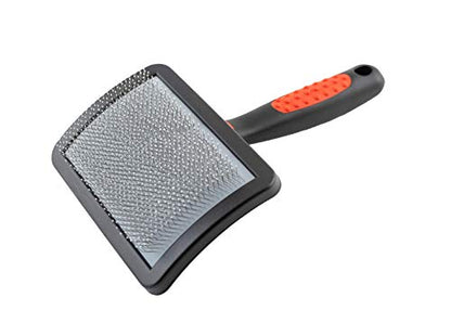 Paw Brothers Soft Pin Curved Slicker Brush for Dogs, Coated Tips, Maximum Coverage, Gentle on Skin, Large - style: Universal Large