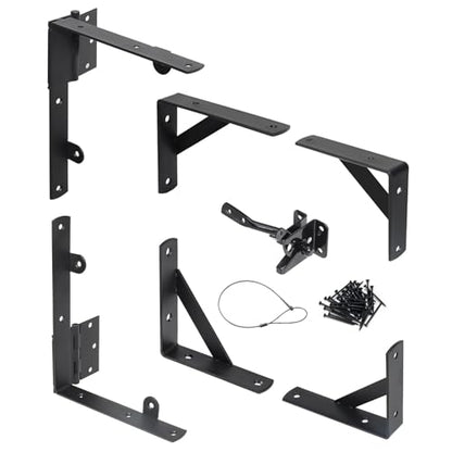 1 Sets Gate Kit Gate Corner Brace Bracket Heavy Duty Anti Sag Gate Frame Kit