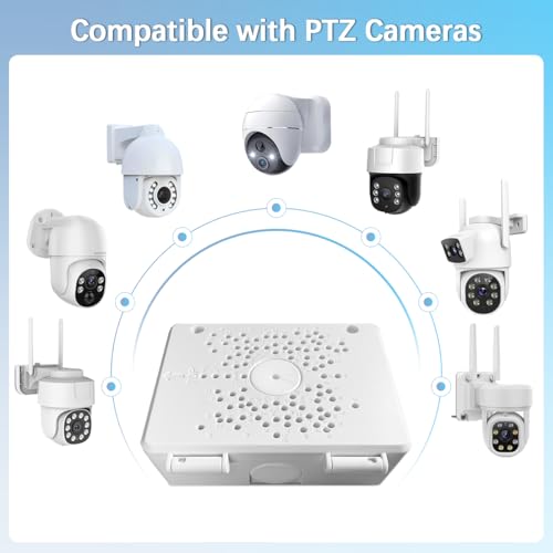 【Compatible with PTZ Cameras】 Security Camera Junction Box, Outdoor CCTV Mounting Bracket, IP65 Waterproof ABS Plastic Cable Concealment Box(2 Pack) - size: 2 Pack