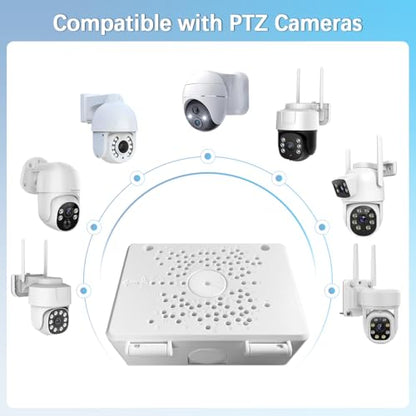 【Compatible with PTZ Cameras】 Security Camera Junction Box, Outdoor CCTV Mounting Bracket, IP65 Waterproof ABS Plastic Cable Concealment Box(2 Pack) - size: 2 Pack