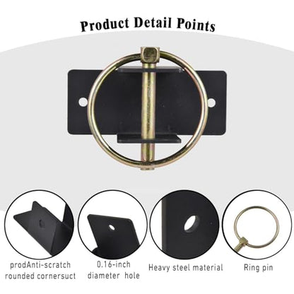 Barn Bucket Hook - Feed Holder Hanger with Pin - Quick Release Bucket Hooks | for Stall Stable Barn Fence Kennel Tractor Horse Livestock