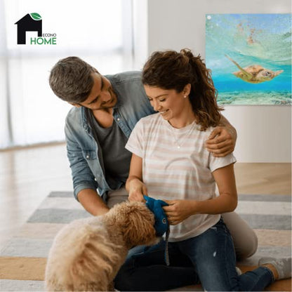 EconoHome Wall Mount Space Heater Panel - with Thermostat - 400 Watt Convection Heater - Ideal for 120 Sq Ft Room - 120V Electric Heater - Updated Model - color: Blue, size: 400W