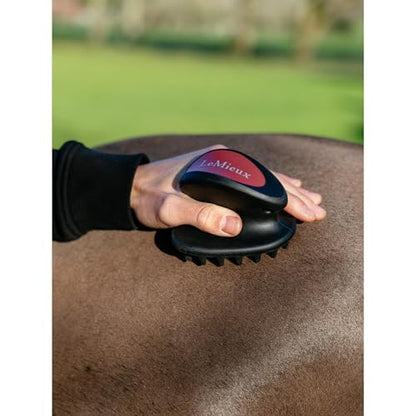 LeMieux Massage Brush - Horse Grooming Brush - Black