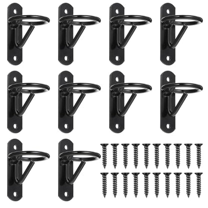 MAQUITA 10 Pack Bucket Hooks, Heavy Duty Iron Equestrian Hangers, Multi-Functional Water Bucket Hook for Hanging Horse Supplies, Feeding, Tying Horse