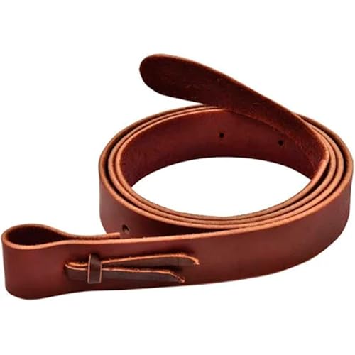 Reinsman Circle Y Latigo Tie Strap | Durable Adjustable Western Leather Equine Saddle Cinch Tie Strap with Holes | Ranch Riding & Training Horses - size: 1 1/2" x 7'