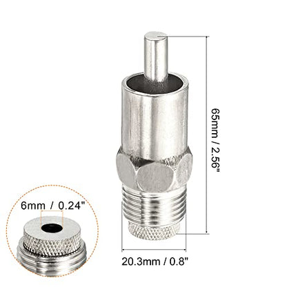 MECCANIXITY Pig Nipple Waterer Automatic Pig Feeder 1/2" PT Poultry Water Nipple Pig Drinker Steel Hat for Sows Drinking, Silver