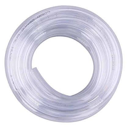Clear Vinyl PVC Tubing 1/4" ID X 3/8" OD Plastic Flexible Food Grade Hose 10 Feet - size: 1/4" 3/8", style: 10 Feet
