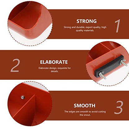 Piglet Feeding Trough 5 Compartment Pig Feeder for Dry and Wet Food Use Easy to Install and Clean Thickened Plastic .25 X 7.08 X 5.11 in - color: Brown 1pc, size: 54x16cm