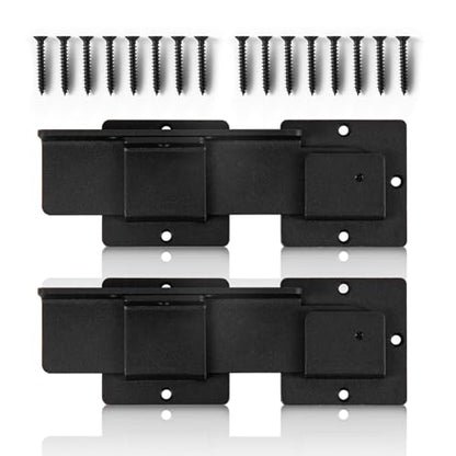 9" Flip Gate Latch Lock with Padlock Hole, 4mm Aluminum Anti-Rust Alloy Door Latch for Outdoor Wooden Fence, Sliding Swing Open Door,Wooden Fence, Barn Door, Shed,Yard,Screws(9 in - 2 Pack) - size: 9 in - 2 Pack