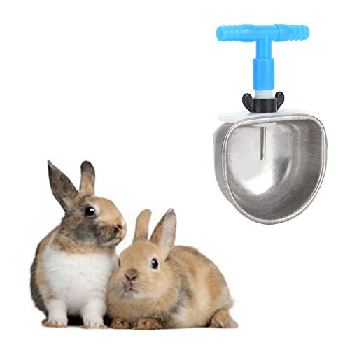 10Pcs Stainless Steel Rabbit Drinking Water Bowl, Anti Scratch Nipple Drinker (Siamese Type) Durable Breeding Equipment for Rabbits Guinea Pigs Small Livestock - size: Siamese