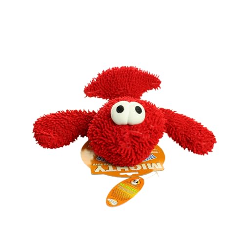 MIGHTY® 2 Pack Microfiber Large Lobster Ultra Durable Plush Dog Toy | Multiple Layers & Reinforced Seams , Washable and Floats , Mighty® Construction - color: 2PK Red Lobster