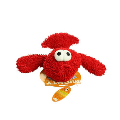 MIGHTY- Microfiber Ball Lobster – Made with Squeaker Balls and Minimal Stuffing. Strong & Tough. Interactive Play Dog Toy. Machine Washable & Floats. | Multiple Layers & Reinforced Seams , Washable and Floats , Mighty® Construction - color: Red Lobster