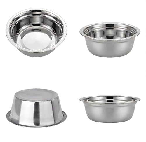 4-Pack Stainless Steel Dog Bowls – 47 Oz Metal Dog Bowls for Large & Medium Dogs, 304 Stainless Steel Dog Bowl, Dishwasher Safe Basic Dog Food Bowls – Stainless Steel Cat Bowls for Kennel