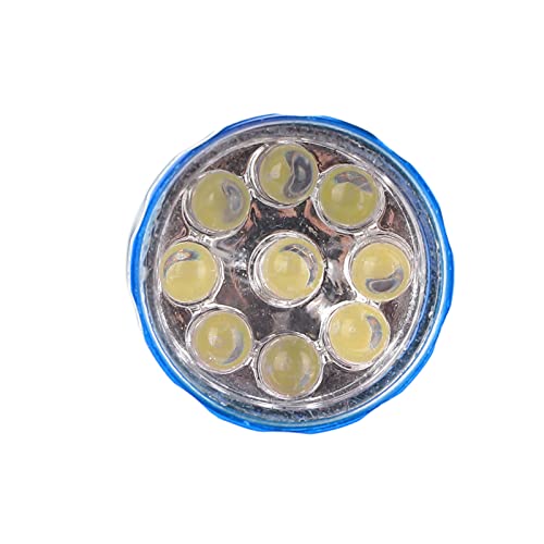 SUNGOOYUE Egg Candler Tester, Metal and Plastic LED Cool Light Egg Tester, Detachable Cone Spot Light, Battery Powered for Quail Duck Goose Chicken Eggs, Incubator Use (Blue) - color: Blue