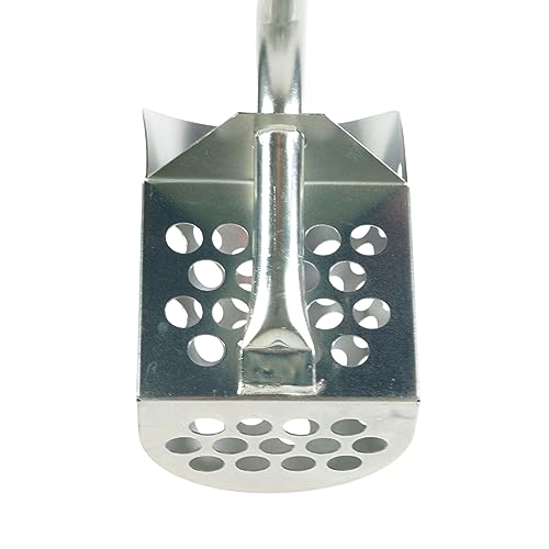 Ultimate 24" Galvanized Metal Long Handle Sand Scoop for Metal Detecting - Rust-Resistant, Heavy-Duty Design for Efficient Treasure Hunting - style: Long Handle Scoop