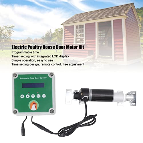 Haofy Automatic Chicken Coop Opener Linear Actuators Electric Poultry House Door Motor Kit with Light, Automatic Chicken Coop Door Opener,Closer (US Plug)