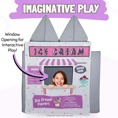 Couch Swag Play Panel for Childrens Foam Sofa Kids Couch (Ice Cream Store) - style: Ice Cream Store