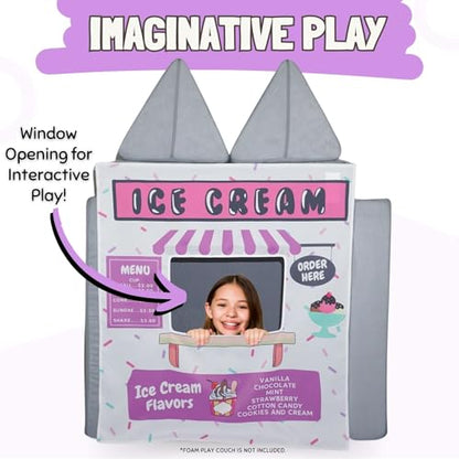 Couch Swag Play Panel for Childrens Foam Sofa Kids Couch (Ice Cream Store) - style: Ice Cream Store