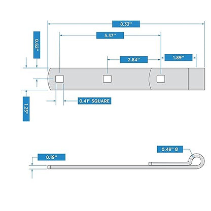 National Hardware N131-102 294BC Hinge Strap in Zinc plated - size: 8 Inch