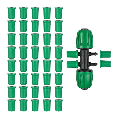 1/4 Barb Connector Plug Cap, Rubber Plug Fitting for 1/4 Hose Irrigation System(40PCS/Pack) - size: 1/4 inch Barb Plug Cap