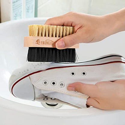 2 Pcs Sneaker Cleaning Brush Shoes Shine Dauber Suede Brush Nubuck Cleaner Crepe Applicators Suede Eraser Set(Dual with Eraser) - style: Dual with Eraser