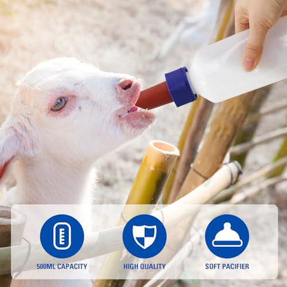 2PCS Calf Feeder Milk Bottle Livestock Drinking Bottles Calves Nursing Milk Feeding Bottle for Farm Livestock Supplie (500ml) - size: 500ml