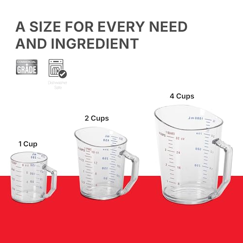 Cambro Measuring Cup - 3 Pack - 1 Cup, 2 Cup, 4 Cup (Clear) - size: 1 Cup, 2 Cup, 4 Cup