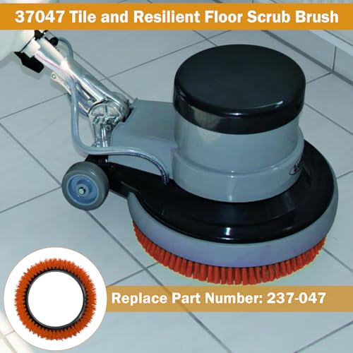 237047 Orbiter Orange Scrub Brush for ORB550MC Orbiter Floor Machine, Heavy-Duty Brush, 12” Diameter,(1 Pack)