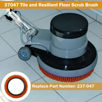237047 Orbiter Orange Scrub Brush for ORB550MC Orbiter Floor Machine, Heavy-Duty Brush, 12” Diameter,(1 Pack)
