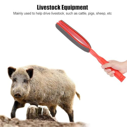 HERCHR Pig Rattle Paddle, 50.5cm Pig Paddle Whip Livestock Sorting Paddle with Sponge Protection Layer for Farm Ranch Animals Cattle Pig Cow Sheep Goat Forcing Tool