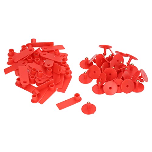 Livestock Ear Tags for Cattle, Cows, Pigs, Goats and Sheep, Animal Identification Tags, 100 Sets