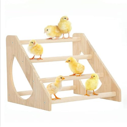 Anti-Rotation Chick Perch, Fir Wood Chicken Roosting Bar for Brooder, Heavy Duty Training Stand for Baby Chicks & Poultry, Easy to Assemble Coop Accessories