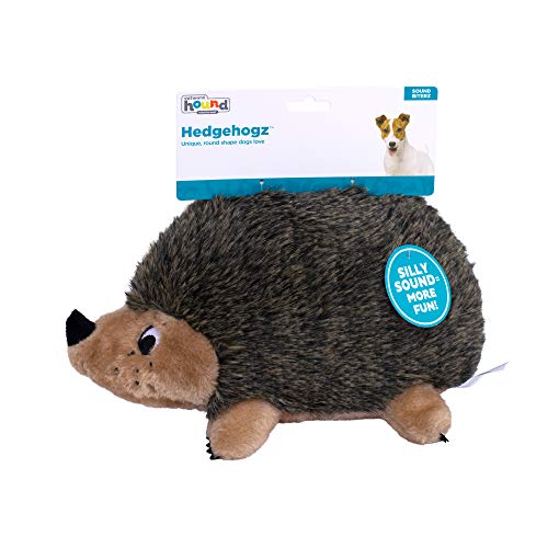 Outward Hound Hedgehogz Stuffed Dog Toy – Soft Plush Hedgehog, Grunts & Squeaks, Large, 12" x 6" x 7" - size: Large (Pack of 1)