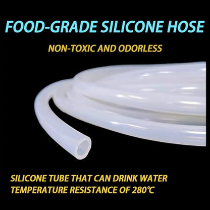 Pure Silicone Tubing, 5/16" ID x 7/16" OD x 10 FT, Flexible Food-Grade Tubing, High Temp Resistant, Multipurpose Tube For Home Brewing, Wine making, Aquaponics, Air Hose - size: 5/16" ID x 7/16" OD