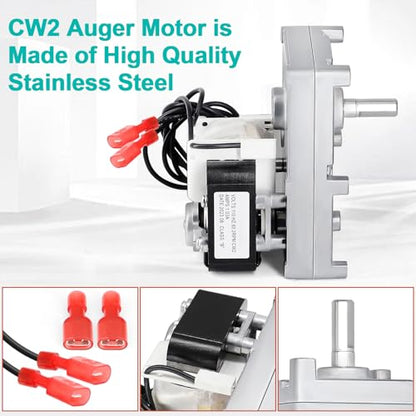 Hiorucet KS-5010-1010 Auger Feed Motor for Glow Boy Bay View FS, Classic, Home Heater, Shop Heater Pellet Stove, for PelPro PP300, for Cheap Charlie Franklin, Edison Pellet Stove, 2RPM CW