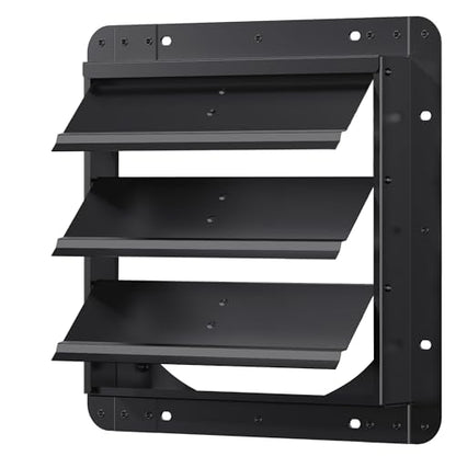 10 Inch Aluminum Automatic Shutter Louver Vent (No Fan Blades and Motor) for Home Attics, Workshops, Barn, Greenhouse - size: 10 Inch