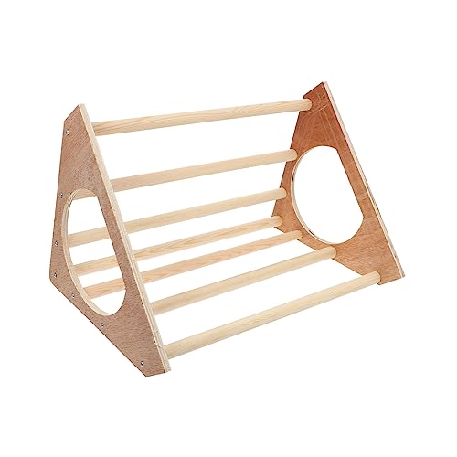 Wooden Chicken Perch Stand for Birds Adjustable Height Chicken Training Stand Natural Material for Parrots and Small Birds