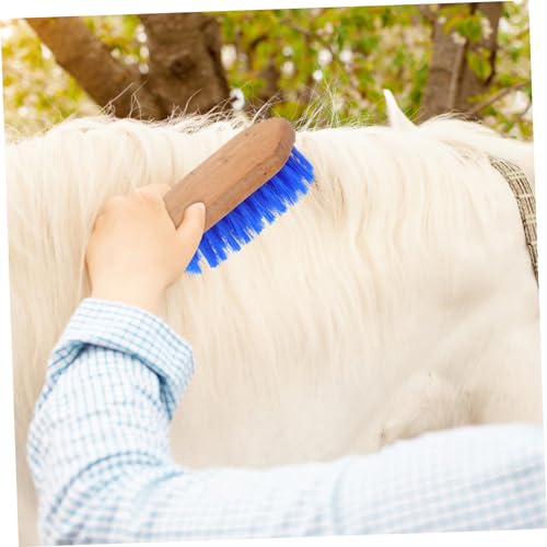 Kichvoe Horse Grooming Brush Stiff Bristle Wood Body Comb for Horse Hair Cleaning and Massage Multi Functional Equine Grooming Tool for Maintenance