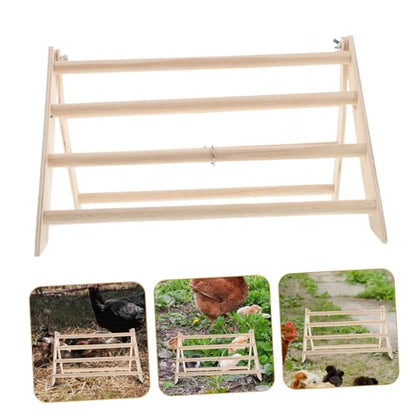 Yardwe Chicken Perch Stand for Poultry Roosting Bar and Climbing Ramp Toy for Chicks and Chickens Easy to Clean Coop Accessory