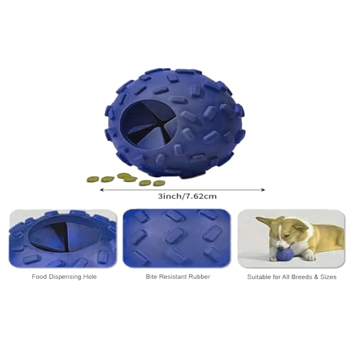 Challenging Treat-Dispensing Ball for Pigs Piglets Dogs Rabbits Cats and Other Small Animals – Mental Stimulation and Playtime Fun (Dark Blue) - color: Dark Blue