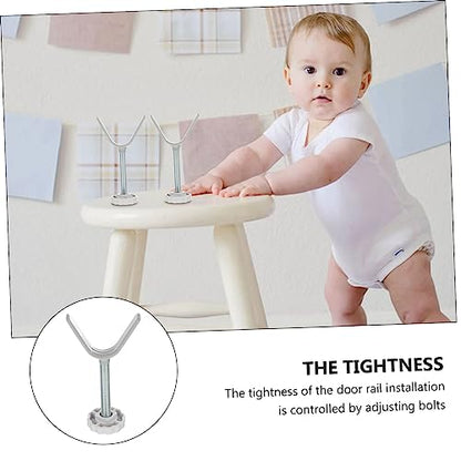 1pc Alloy Guardrail Fitting Safety Gate Fixator Stair Gate Accessory for Boys and Girls Playpen Garden