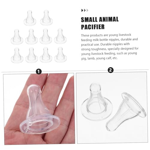 HANABASS 10pcs Silicone Goat Nipples for Lamb Feeding Wear-Resistant Pacifiers for Young Livestock Easy to Use Nursing Bottles Replacement for Old Nipples