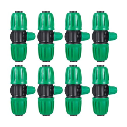 10 Pcs 1/2 to 1/4 inch Garden Hose Tubing Irrigation Fittings,3-Way Anti-Leak 1/2'' to 1/4'' Locked Barbed Drip Irrigation Tee Connectors (1/2"IDx0.6-0.63"OD) 1/2'' to 1/4'' Irrigation Tubing Fitting - size: 10 PCS 1/2" to 1/4" 3-Way Connectors