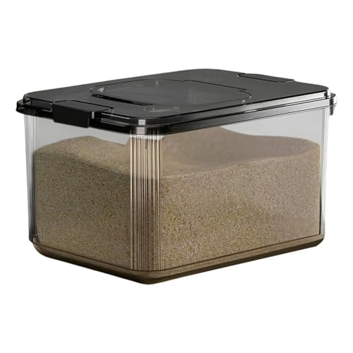 Airtight Dog Food Container – Stackable Pet Treat and Food Storage Bin with Lid, Heavy Duty Durable Bucket, Farmhouse Design | Ideal for Kitchen Pantry, Outdoor Feeding, and Pet Foods Preservation - color: Blacks