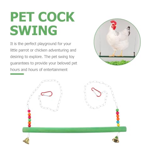 Garneck Chicken Swing and Ladder Wooden Climbing Frame for Hens and Roosters Pet Coop Toy Poultry Rack Bird Perch Accessory